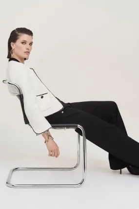 Bouclé Jacket With Contrast Trim