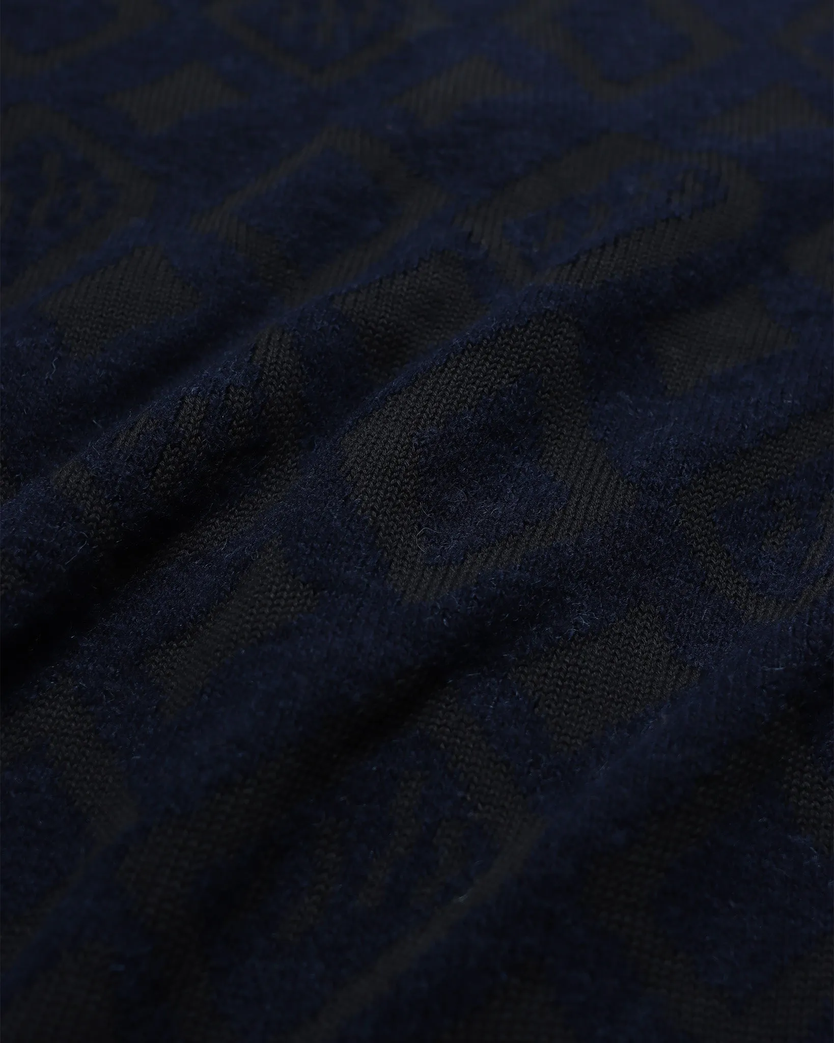 Buckley Cardigan - Navy / Green Geo Pattern