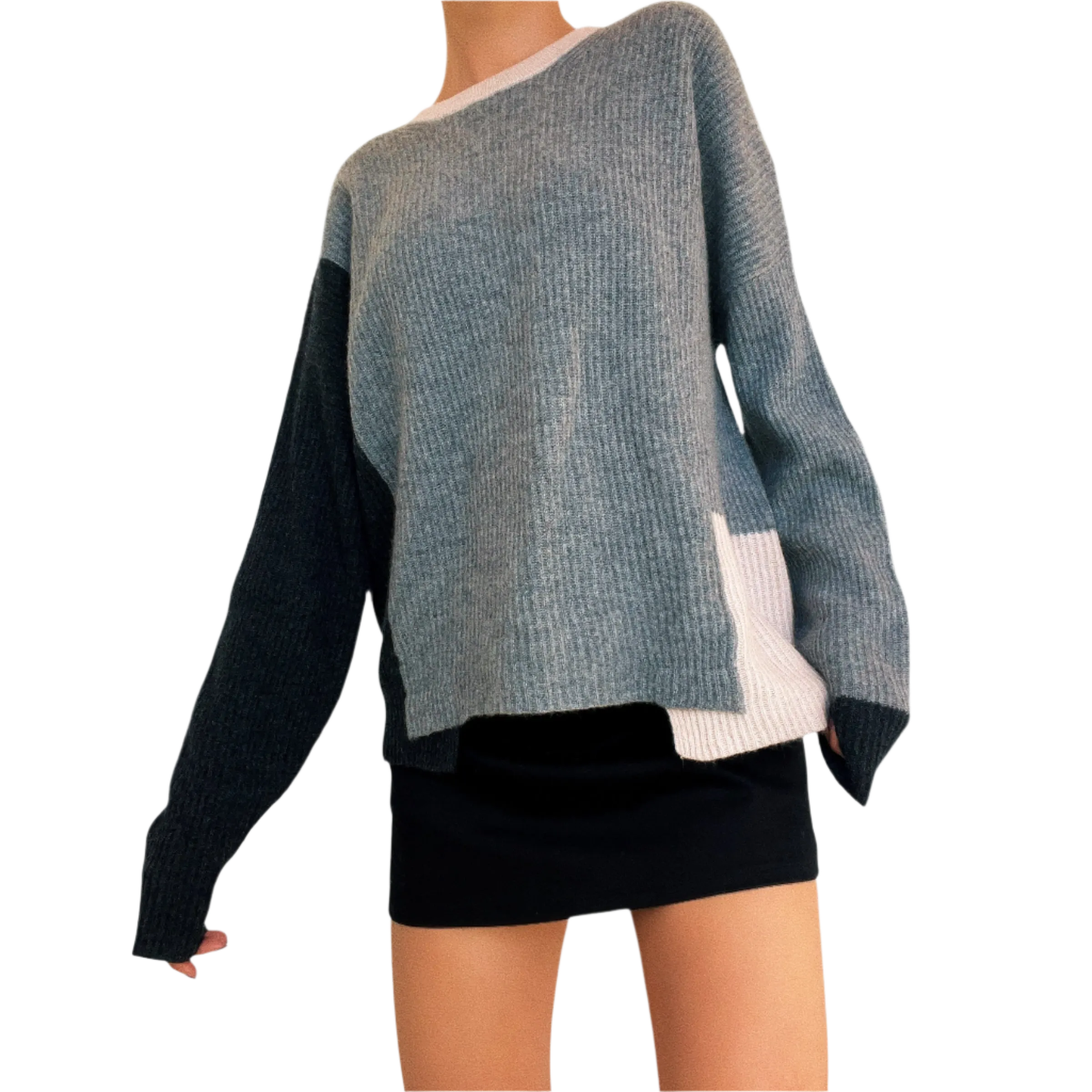 Cashmere Colorblock Sweater (M)