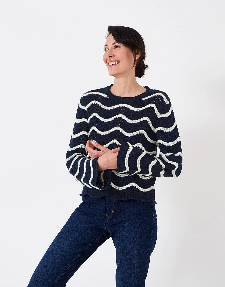 Crew Clothing Wave Crew Neck Jumper