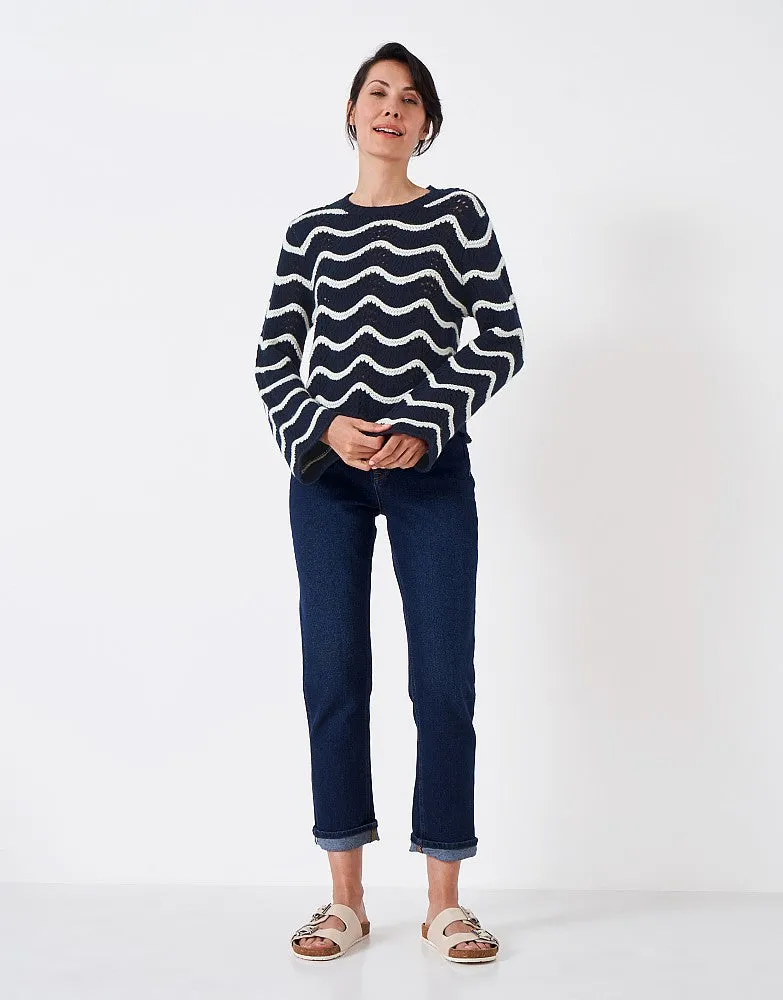 Crew Clothing Wave Crew Neck Jumper