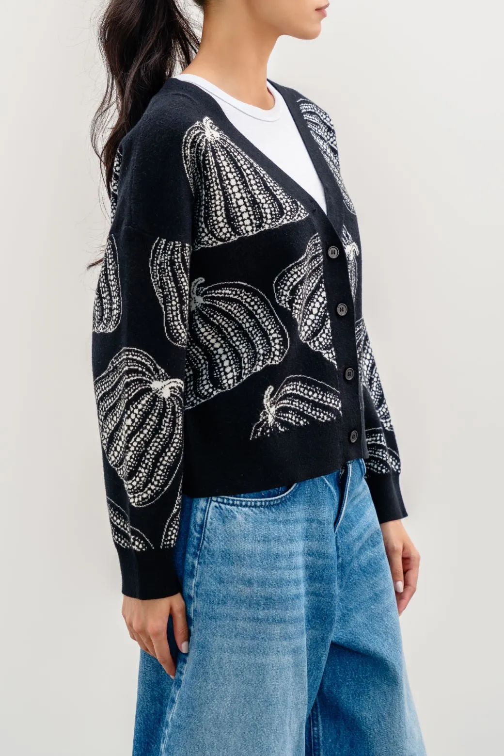 JACQUARD PUMPKIN CARDIGAN