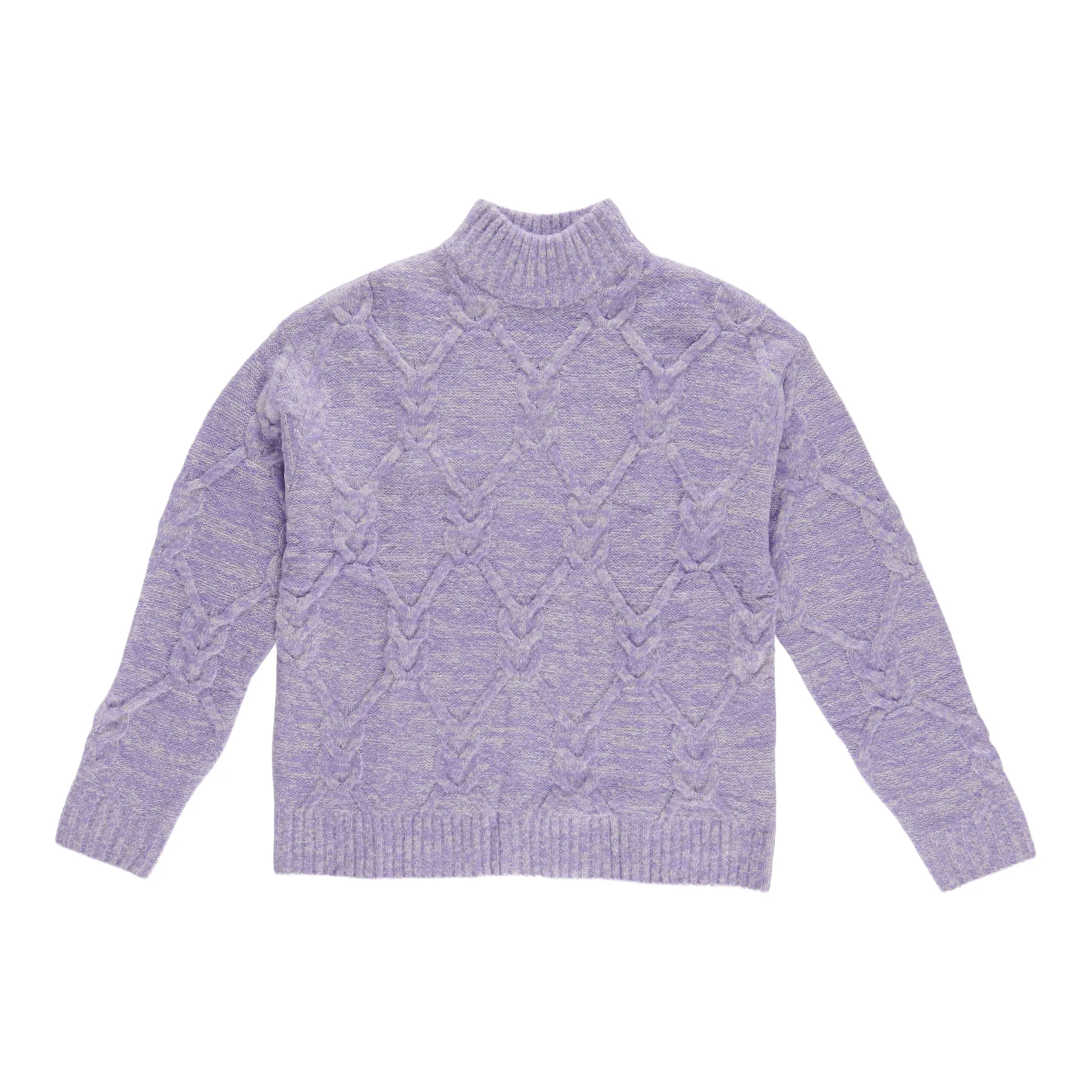 lily morgan Women's High Neck Cable Knit Sweater