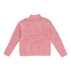 lily morgan Women's High Neck Cable Knit Sweater