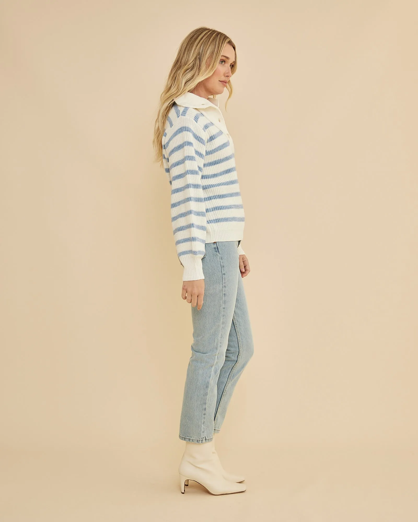 Lina Striped Knit - Sky