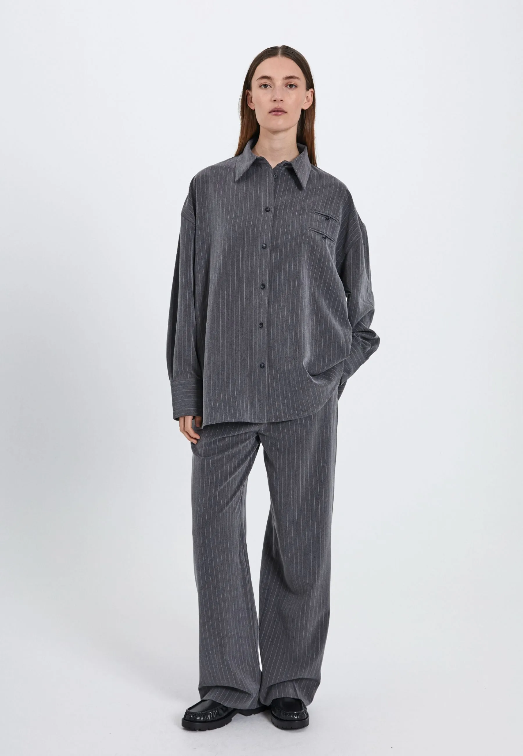 Neo pinstripe shirt - Grey pinstripe