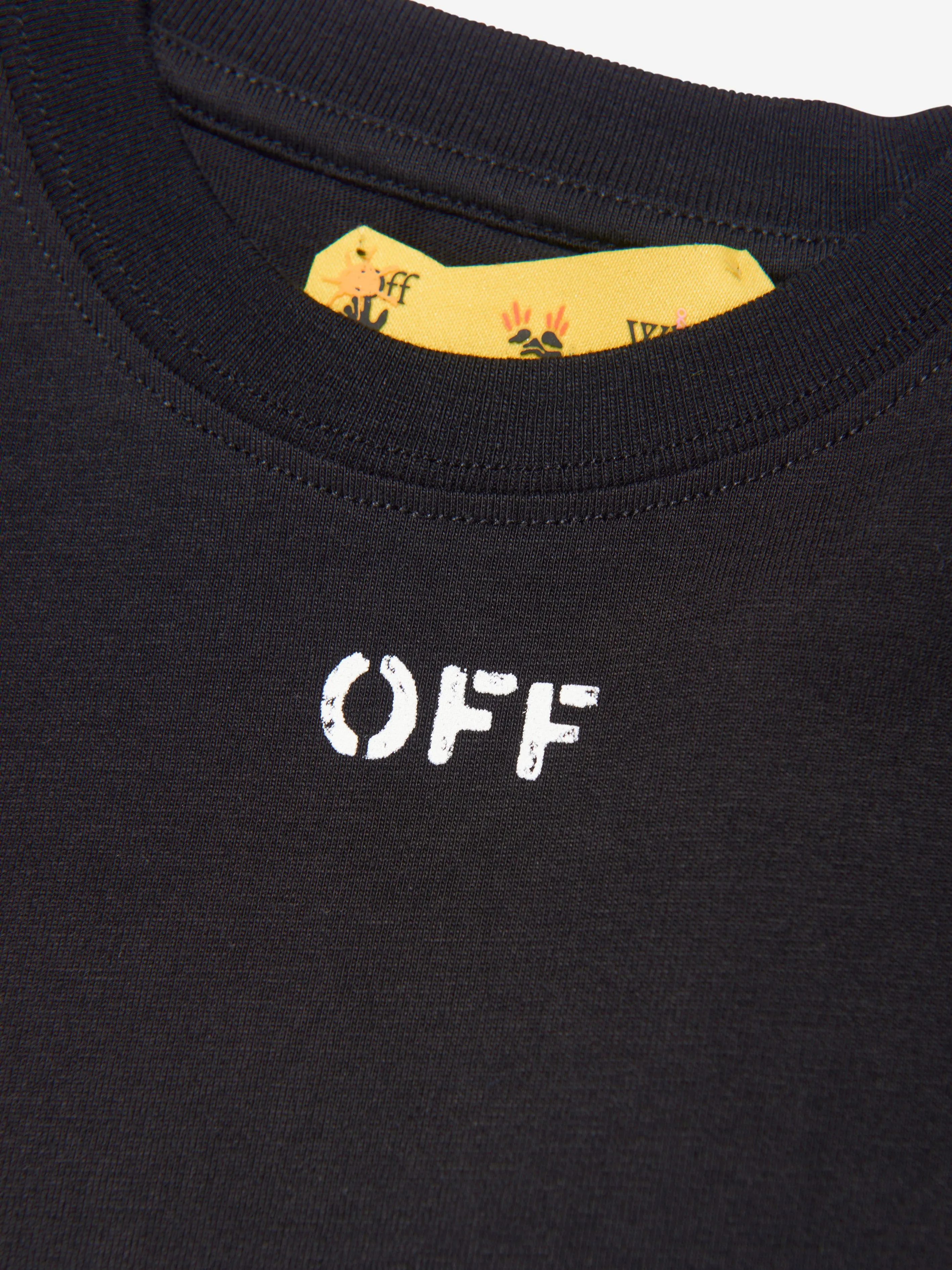 Off-White Boys Off Stamp T-Shirt in Black