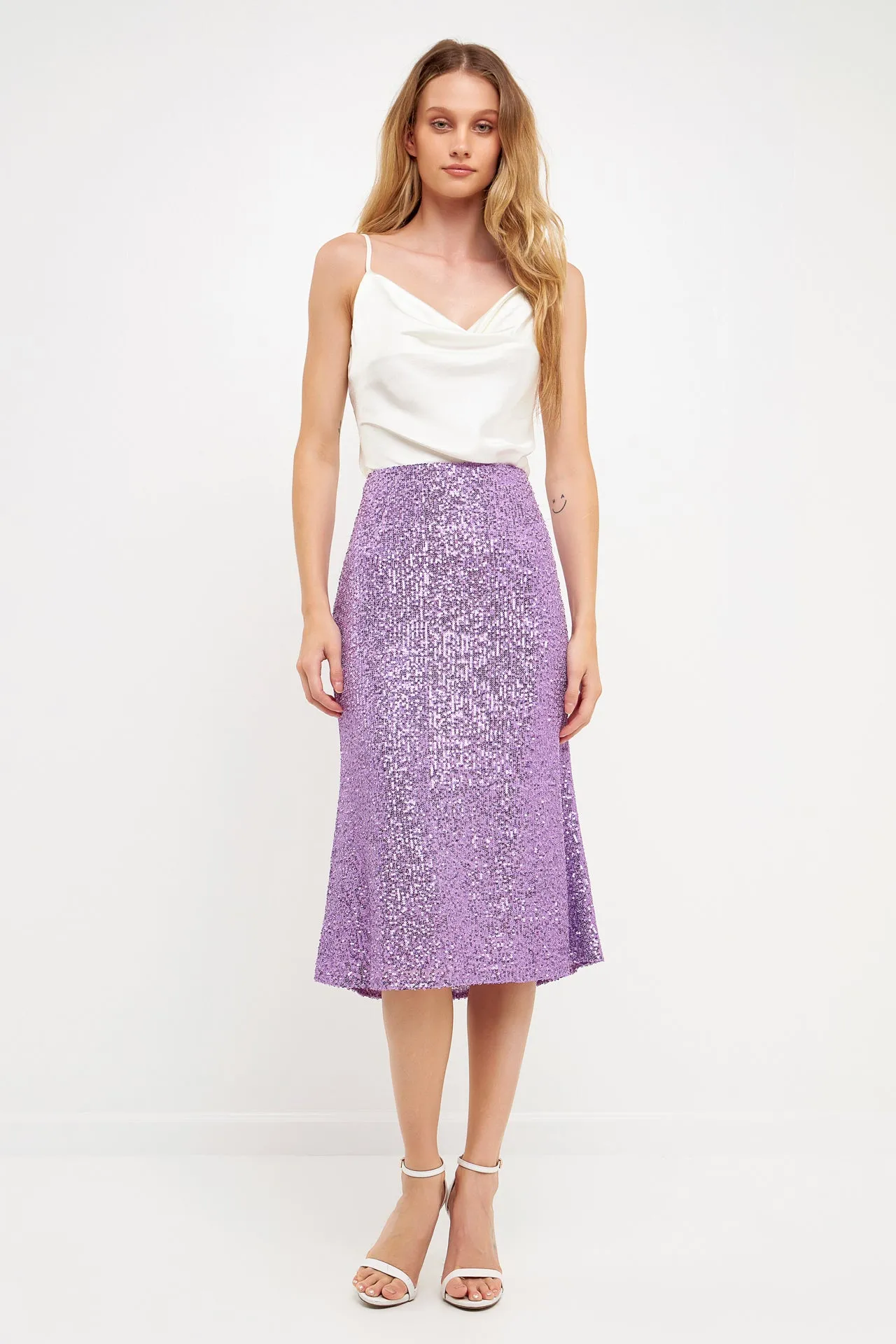Sequins Midi Skirt