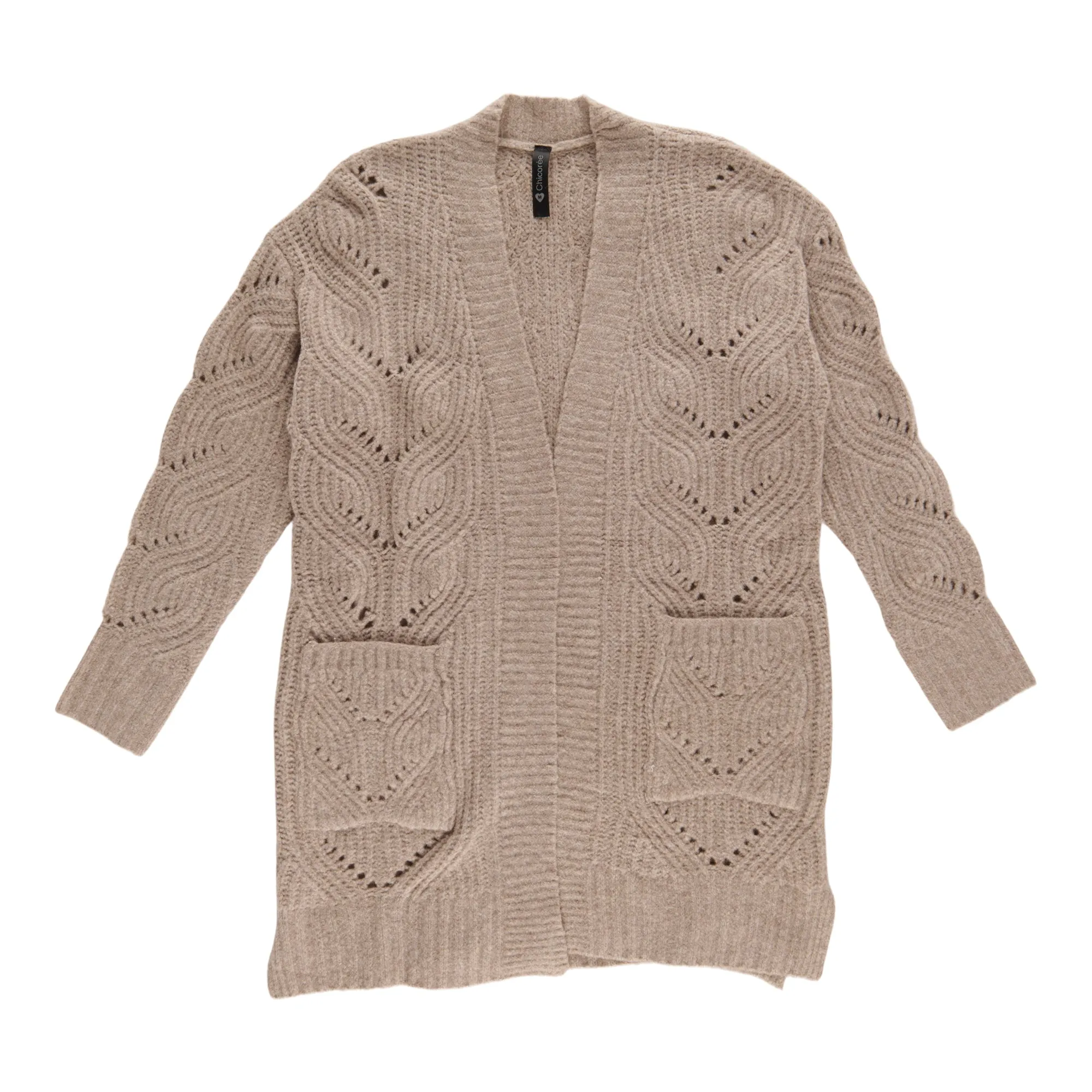 Women's Cable Open Front Cardigan